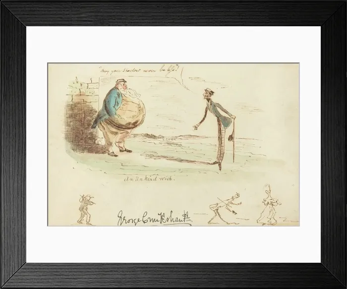Framed Print : An Unkind Wish, c. 1833. Creator: George Cruikshank Framed Print : An Unkind Wish, c. 1833. Creator: George Cruikshank