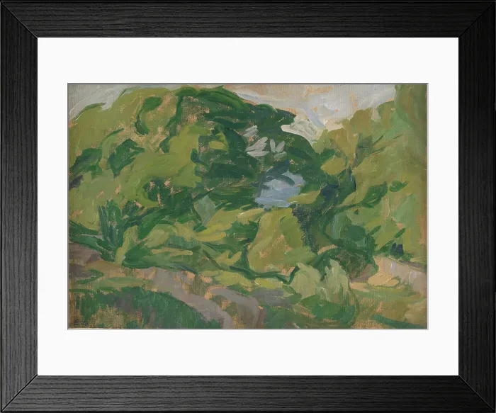 Framed Print : Landscape, Christianso, 1909-1913. Creator: Edvard Weie Framed Print : Landscape, Christianso, 1909-1913. Creator: Edvard Weie