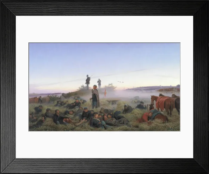 Framed Print : The Morning After the Battle of Isted 25 July 1850, 1876. Creator: Jorgen Sonne Framed Print : The Morning After the Battle of Isted 25 July 1850, 1876. Creator: Jorgen Sonne