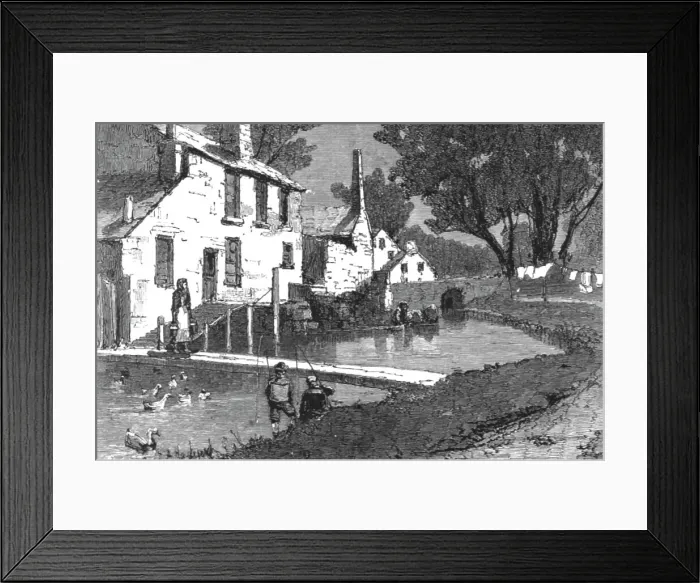 Framed Print : The Church Congress at Ryhl, North Wales and Views in the Neighbourhood; The Mill Stream... 1891. Creator: Unknown Framed Print : The Church Congress at Ryhl, North Wales and Views in the Neighbourhood; The Mill Stream... 1891. Creator: Unknown