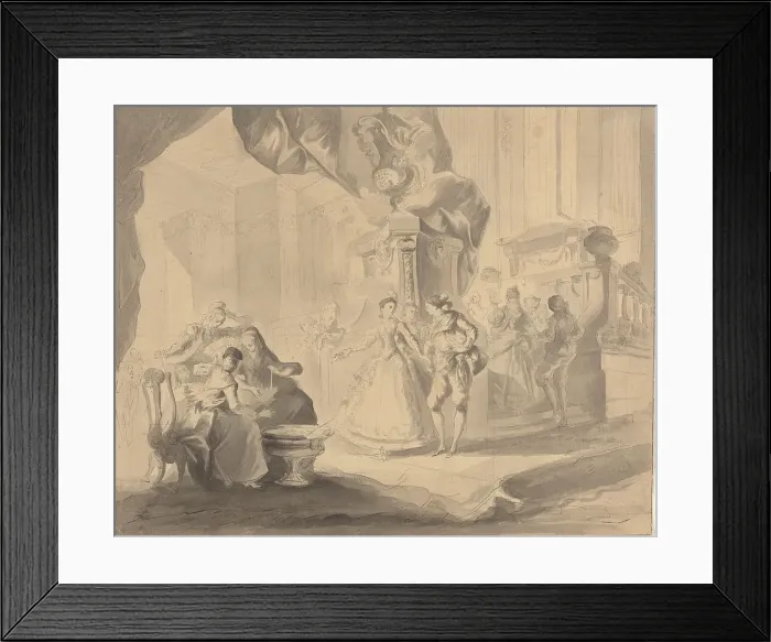 Framed Print : Dance in a Palace, c. 1770 / 1775. Creator: Luis Paret y Alcazar Framed Print : Dance in a Palace, c. 1770 / 1775. Creator: Luis Paret y Alcazar