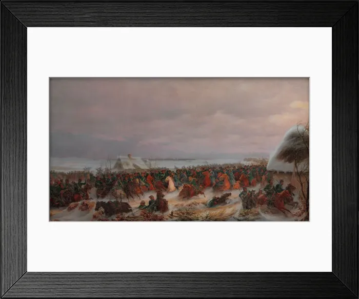 Framed Print : The Skirmish at Vorbasse February the 29th, 1864, 1877. Creator: Jorgen Sonne Framed Print : The Skirmish at Vorbasse February the 29th, 1864, 1877. Creator: Jorgen Sonne
