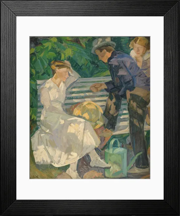 Framed Print : In the Vicar's Garden, Christianso, 1917. Creator: Edvard Weie Framed Print : In the Vicar's Garden, Christianso, 1917. Creator: Edvard Weie
