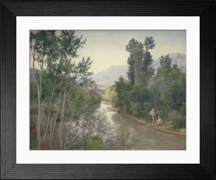 Framed Print : Autumn day by the Lirifloden, 1884. Creator: Joakim Skovgaard Framed Print : Autumn day by the Lirifloden, 1884. Creator: Joakim Skovgaard