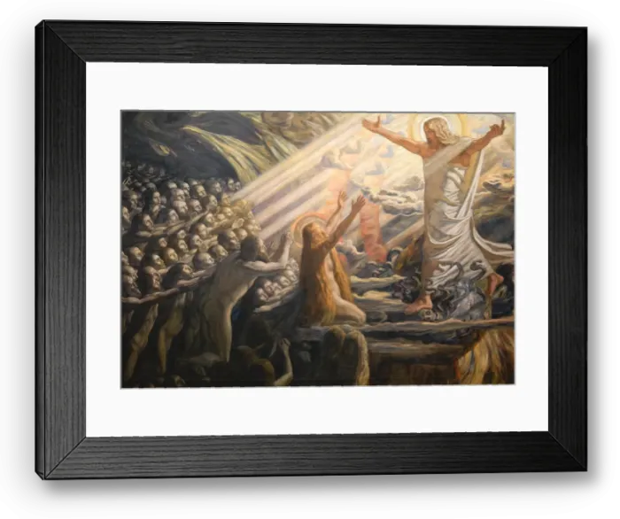 Framed Print : Christ in the Realm of the Dead, 1891-1894. Creator: Joakim Skovgaard Framed Print : Christ in the Realm of the Dead, 1891-1894. Creator: Joakim Skovgaard