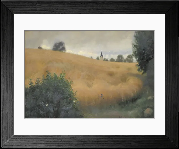 Framed Print : A Rye Field near Svanninge, 1887. Creator: Fritz Syberg Framed Print : A Rye Field near Svanninge, 1887. Creator: Fritz Syberg
