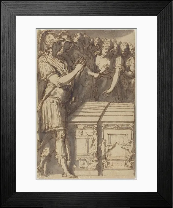 Framed Print : Alexander Consecrating the Altars for the Twelve Olympian Gods, 1545 / 1547. Creator: Perino del Vaga Framed Print : Alexander Consecrating the Altars for the Twelve Olympian Gods, 1545 / 1547. Creator: Perino del Vaga