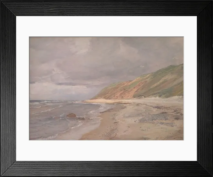 Framed Print : Tisvilde Beach - Gray weather, 1897. Creator: Joakim Skovgaard Framed Print : Tisvilde Beach - Gray weather, 1897. Creator: Joakim Skovgaard