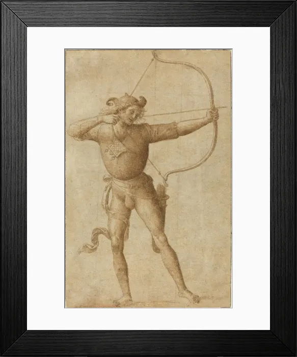 Framed Print : Archer Drawing a Bow, c. 1505. Creator: Perugino Framed Print : Archer Drawing a Bow, c. 1505. Creator: Perugino