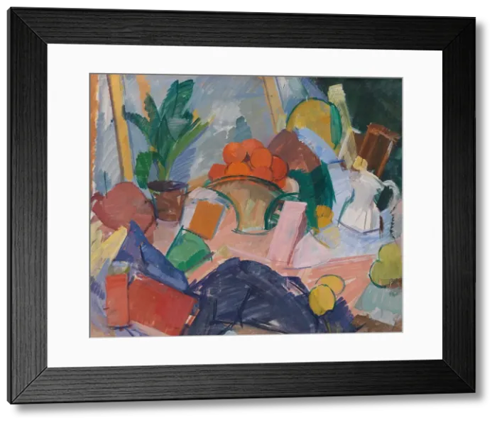 Framed Print : Still Life with Oranges in a Basket, 1923. Creator: Edvard Weie Framed Print : Still Life with Oranges in a Basket, 1923. Creator: Edvard Weie