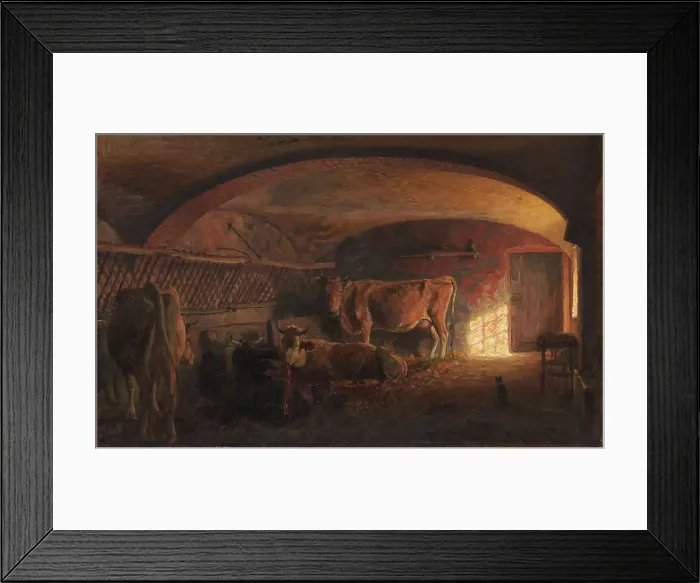 Framed Print : Italian Cowshed, 1909. Creator: Niels Skovgaard Framed Print : Italian Cowshed, 1909. Creator: Niels Skovgaard