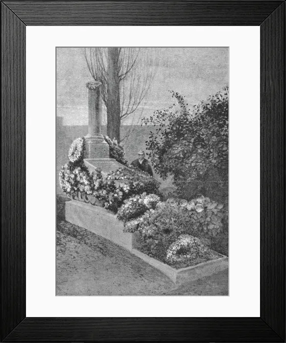 Framed Print : The tomb of Madame De Bonnemain in Ixelles Cemetery, 1891. Creator: Unknown Framed Print : The tomb of Madame De Bonnemain in Ixelles Cemetery, 1891. Creator: Unknown