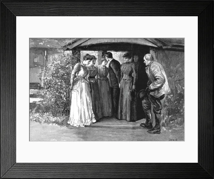 Framed Print : Tess of the D'Urbervilles, By Thomas Hardy; As he passed them he kissed them in succes... 1891 Creator: Hubert von Herkomer. Tess of the D'Urbervilles, By Thomas Hardy; As he passed them he kissed them in succes Framed Print : Tess of the D'Urbervilles, By Thomas Hardy; As he passed them he kissed them in succes... 1891 Creator: Hubert von Herkomer. Tess of the D'Urbervilles, By Thomas Hardy; As he passed them he kissed them in succes
