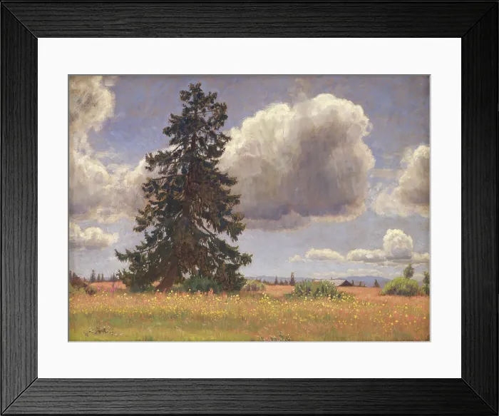 Framed Print : Spruce Tree in a Summer Pasture. Norway, 1914. Creator: Niels Skovgaard Framed Print : Spruce Tree in a Summer Pasture. Norway, 1914. Creator: Niels Skovgaard
