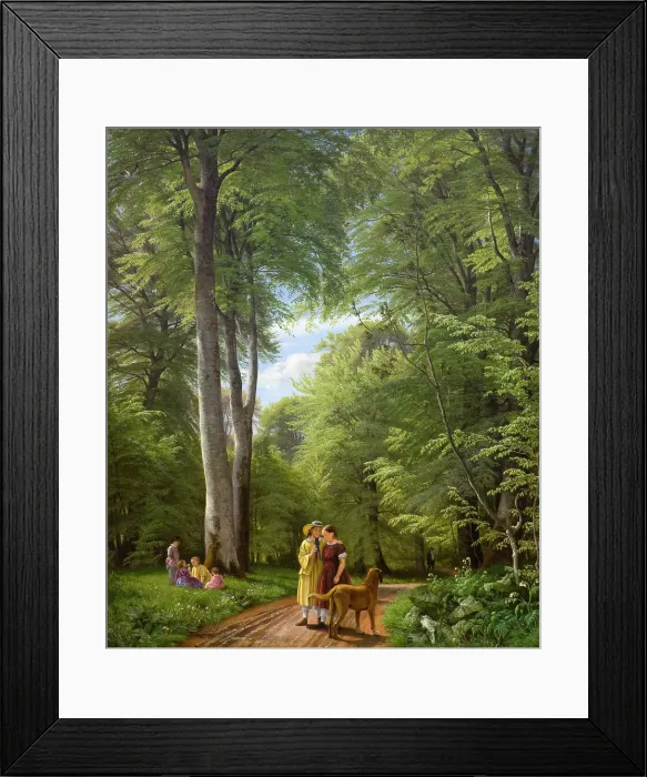 Framed Print : A Beech Wood in May near Iselingen Manor, Zealand, 1857. Creator: Peter Christian Thamsen Skovgaard Framed Print : A Beech Wood in May near Iselingen Manor, Zealand, 1857. Creator: Peter Christian Thamsen Skovgaard