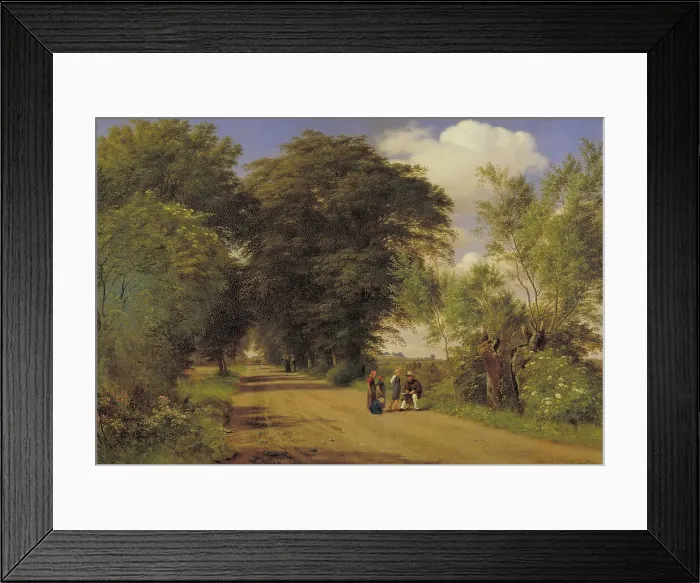 Framed Print : A Country Road near Vognserup Manor, Zealand, 1849. Creator: Peter Christian Thamsen Skovgaard Framed Print : A Country Road near Vognserup Manor, Zealand, 1849. Creator: Peter Christian Thamsen Skovgaard
