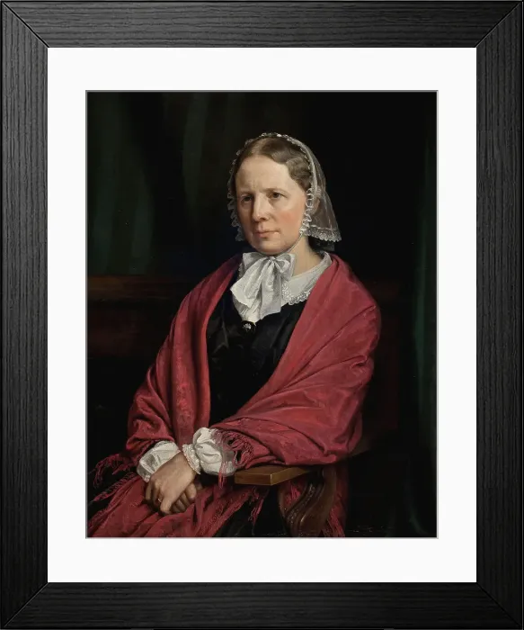 Framed Print : Amalie Elisabeth Freund, nee von Würden. The sculptor H. E. Freund's wife, 1860. Creator: Peter Christian Thamsen Skovgaard Framed Print : Amalie Elisabeth Freund, nee von Würden. The sculptor H. E. Freund's wife, 1860. Creator: Peter Christian Thamsen Skovgaard