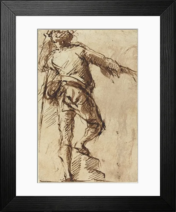 Framed Print : A Young Man with a Staff, c. 1765. Creator: Giovanni Battista Piranesi Framed Print : A Young Man with a Staff, c. 1765. Creator: Giovanni Battista Piranesi