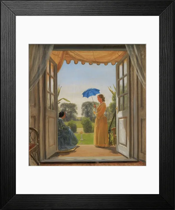 Framed Print : Caroline Dalgas og Jeanina Stampe på Nyso havetrappe, 1855. Creator: Peter Christian Thamsen Skovgaard Framed Print : Caroline Dalgas og Jeanina Stampe på Nyso havetrappe, 1855. Creator: Peter Christian Thamsen Skovgaard