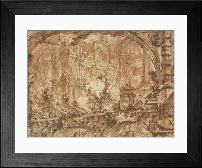 Framed Print : A Magnificent Palatial Interior, 1748 / 1752. Creator: Giovanni Battista Piranesi Framed Print : A Magnificent Palatial Interior, 1748 / 1752. Creator: Giovanni Battista Piranesi
