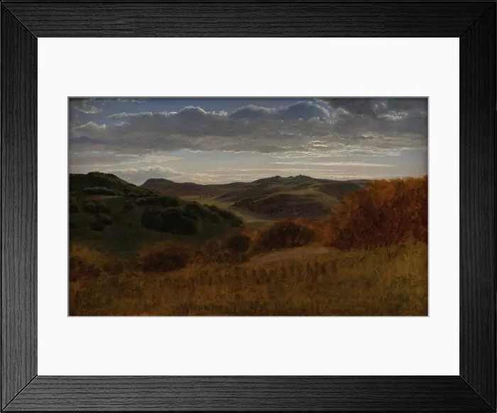 Framed Print : Hills behind the Moen Cliff, 1847-1851. Creator: Peter Christian Thamsen Skovgaard Framed Print : Hills behind the Moen Cliff, 1847-1851. Creator: Peter Christian Thamsen Skovgaard