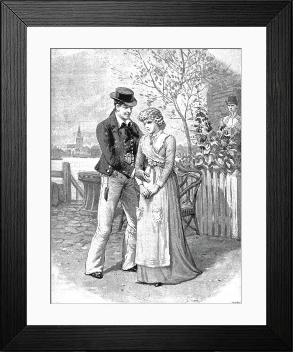 Framed Print : Scenes now being acted in the London Theatres; A Sailors Knot at Drury Lane Theatre, 1891. Creator: Charles Joseph Staniland. Scenes now being acted in the London Theatres; A Sailors Knot at Drury Lane Theatre, 1891 Framed Print : Scenes now being acted in the London Theatres; A Sailors Knot at Drury Lane Theatre, 1891. Creator: Charles Joseph Staniland. Scenes now being acted in the London Theatres; A Sailors Knot at Drury Lane Theatre, 1891