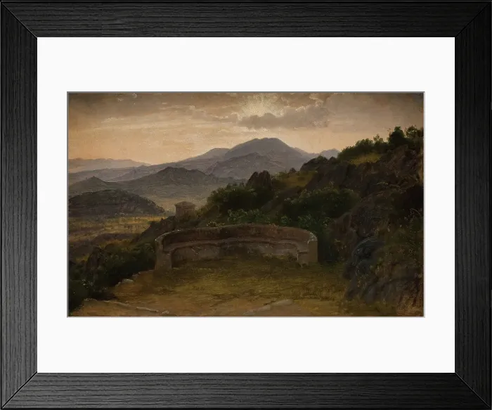 Framed Print : Landscape near Subiaco. Sunset, 1869. Creator: Peter Christian Thamsen Skovgaard Framed Print : Landscape near Subiaco. Sunset, 1869. Creator: Peter Christian Thamsen Skovgaard
