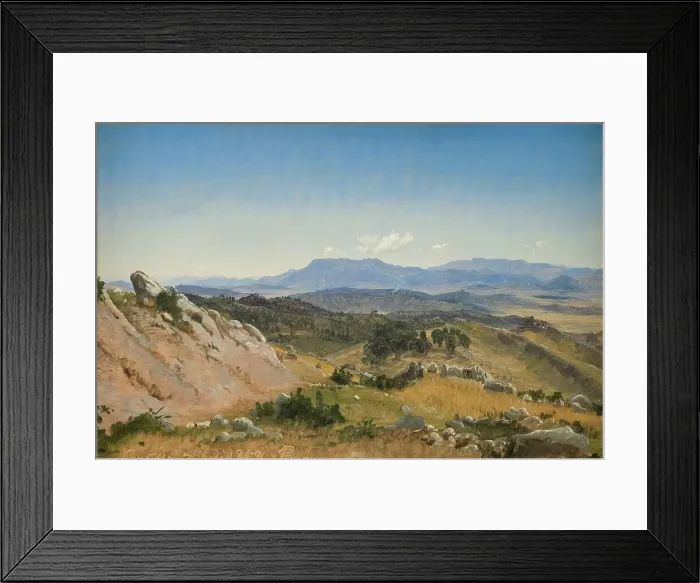 Framed Print : Rocky Hills near Civitella, 1869. Creator: Peter Christian Thamsen Skovgaard Framed Print : Rocky Hills near Civitella, 1869. Creator: Peter Christian Thamsen Skovgaard