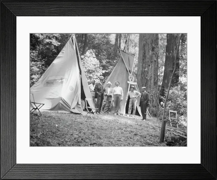 Framed Print : Bohemian Club Grove scene, between 1896 and 1911. Creator: Arnold Genthe Framed Print : Bohemian Club Grove scene, between 1896 and 1911. Creator: Arnold Genthe