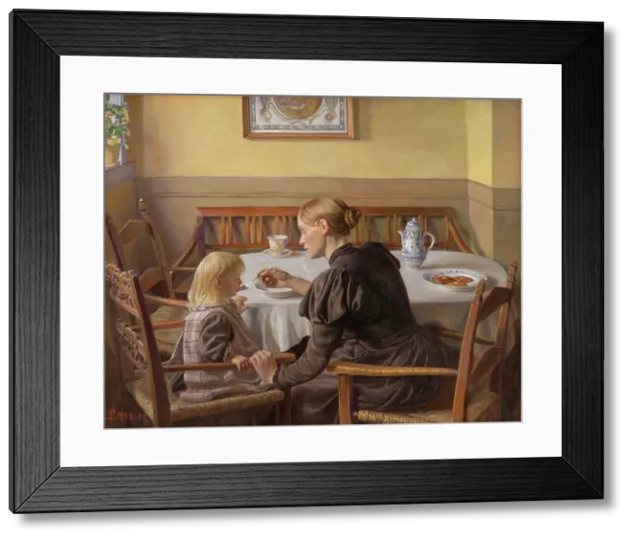 Framed Print : Mother and Child, 1898-1899. Creator: Fritz Syberg Framed Print : Mother and Child, 1898-1899. Creator: Fritz Syberg