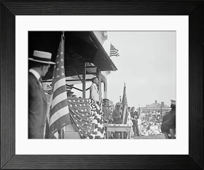 Framed Print : Newton Diehl Baker On Reviewing Stand, 1917 or 1918. Creator: Unknown Framed Print : Newton Diehl Baker On Reviewing Stand, 1917 or 1918. Creator: Unknown
