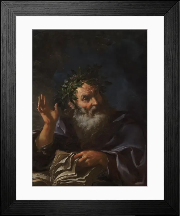 Framed Print : Homer, 1665-1668. Creator: Girolamo Troppa Framed Print : Homer, 1665-1668. Creator: Girolamo Troppa