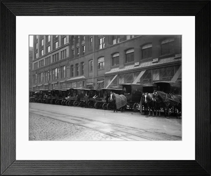 Framed Print : Woodward & Lothrop's Department Store, Washington, D.C. Trucks, 1912. Creator: Unknown. Woodward & Lothrop's Department Store, Washington, D.C. Trucks, 1912. Creator: Unknown Framed Print : Woodward & Lothrop's Department Store, Washington, D.C. Trucks, 1912. Creator: Unknown. Woodward & Lothrop's Department Store, Washington, D.C. Trucks, 1912. Creator: Unknown
