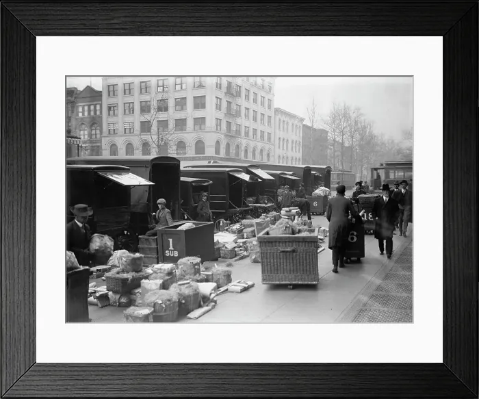 Framed Print : Woodward & Lothrop's Department Store, Washington, D.C. Trucks, 1912. Creator: Unknown. Woodward & Lothrop's Department Store, Washington, D.C. Trucks, 1912. Creator: Unknown Framed Print : Woodward & Lothrop's Department Store, Washington, D.C. Trucks, 1912. Creator: Unknown. Woodward & Lothrop's Department Store, Washington, D.C. Trucks, 1912. Creator: Unknown