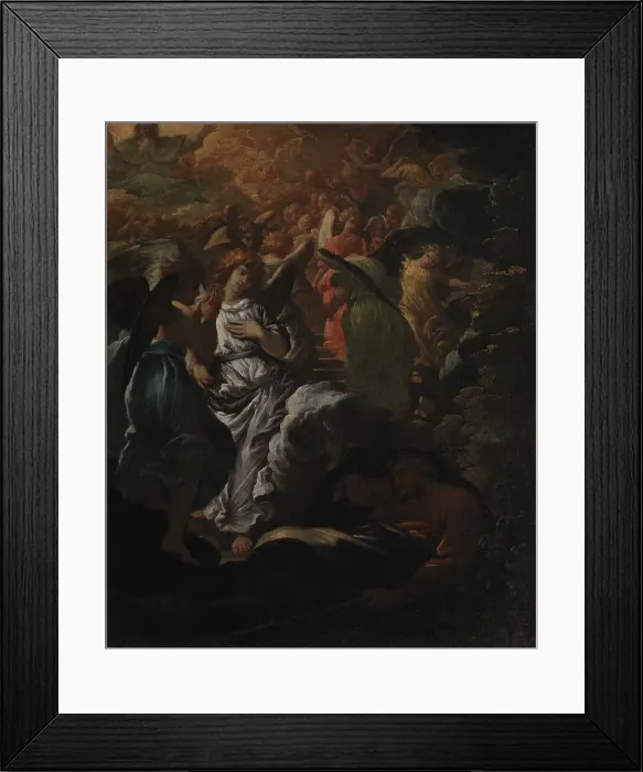 Framed Print : The Dream of Jacob, 1651-1701. Creator: Girolamo Troppa