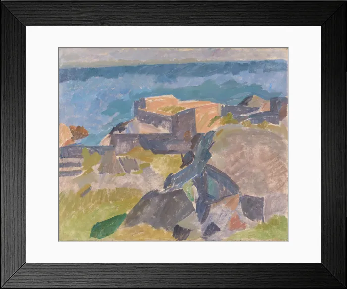 Framed Print : Landscape from Christianso;Motiv from Christianso;Rocky Landscape by the Sea, 1914. Creator: Edvard Weie Framed Print : Landscape from Christianso;Motiv from Christianso;Rocky Landscape by the Sea, 1914. Creator: Edvard Weie