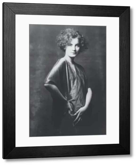 Framed Print : Portrait photograph of Greta Garbo, 1925 July. Creator: Arnold Genthe