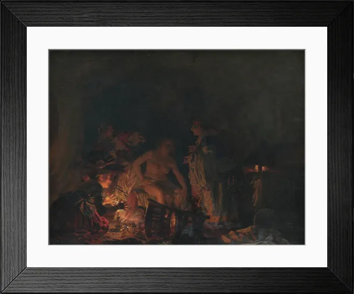 Framed Print : Leonora Christina being Examined in Prison, 1885. Creator: Kristian Zahrtmann Framed Print : Leonora Christina being Examined in Prison, 1885. Creator: Kristian Zahrtmann