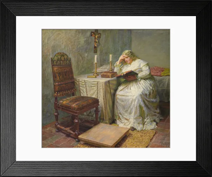 Framed Print : Leonora Christina in Blåtårn, 1891. Creator: Kristian Zahrtmann Framed Print : Leonora Christina in Blåtårn, 1891. Creator: Kristian Zahrtmann