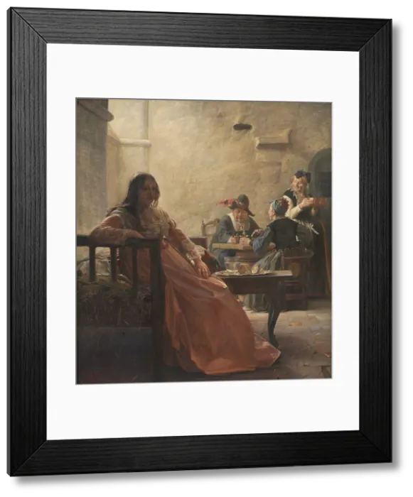 Framed Print : Leonora Christina in Prison, 1870. Creator: Kristian Zahrtmann Framed Print : Leonora Christina in Prison, 1870. Creator: Kristian Zahrtmann