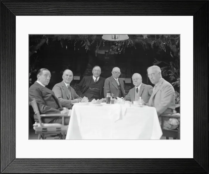 Framed Print : Bohemian Club members, portrait photograph, 1927? Creator: Arnold Genthe Framed Print : Bohemian Club members, portrait photograph, 1927? Creator: Arnold Genthe