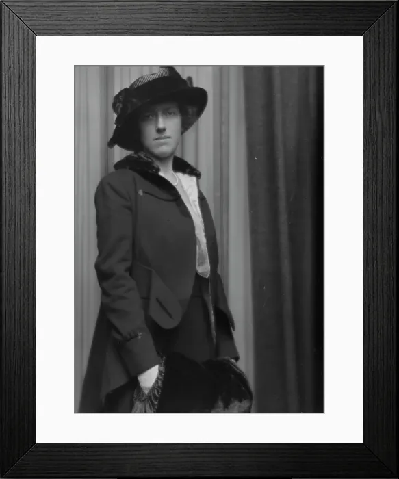 Framed Print : Vail, Katherine L. portrait photograph, 1913. Creator: Arnold Genthe Framed Print : Vail, Katherine L. portrait photograph, 1913. Creator: Arnold Genthe