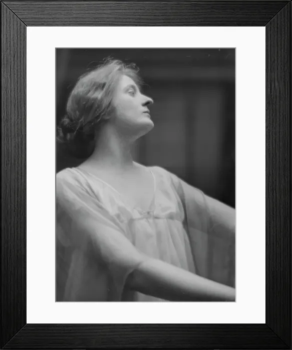 Framed Print : Valentine, Gwendolyn, Miss, portrait photograph, 1916. Creator: Arnold Genthe Framed Print : Valentine, Gwendolyn, Miss, portrait photograph, 1916. Creator: Arnold Genthe