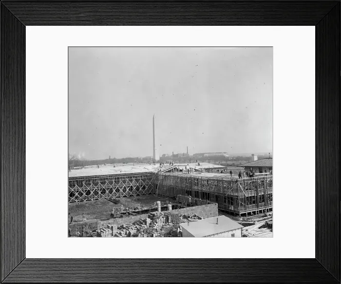 Framed Print : Temporary Building, Under Construction...Washington, D.C. 1917. Creator: Unknown Framed Print : Temporary Building, Under Construction...Washington, D.C. 1917. Creator: Unknown