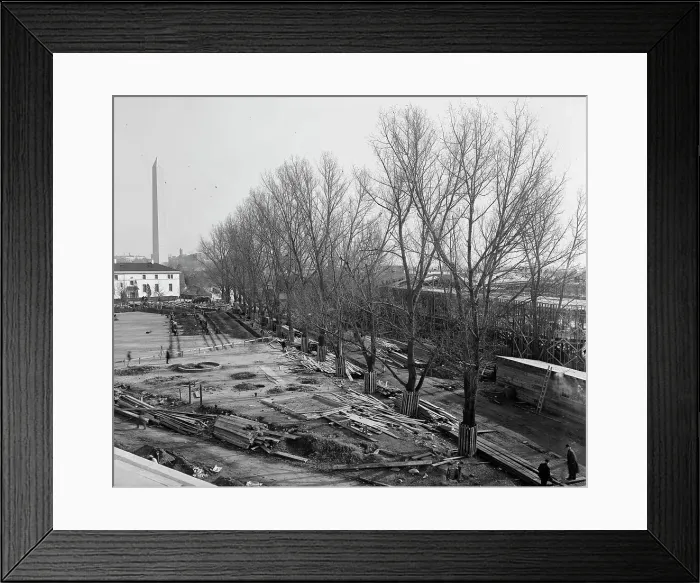 Framed Print : Temporary Building, Under Construction...Washington, D.C. 1917. Creator: Unknown Framed Print : Temporary Building, Under Construction...Washington, D.C. 1917. Creator: Unknown