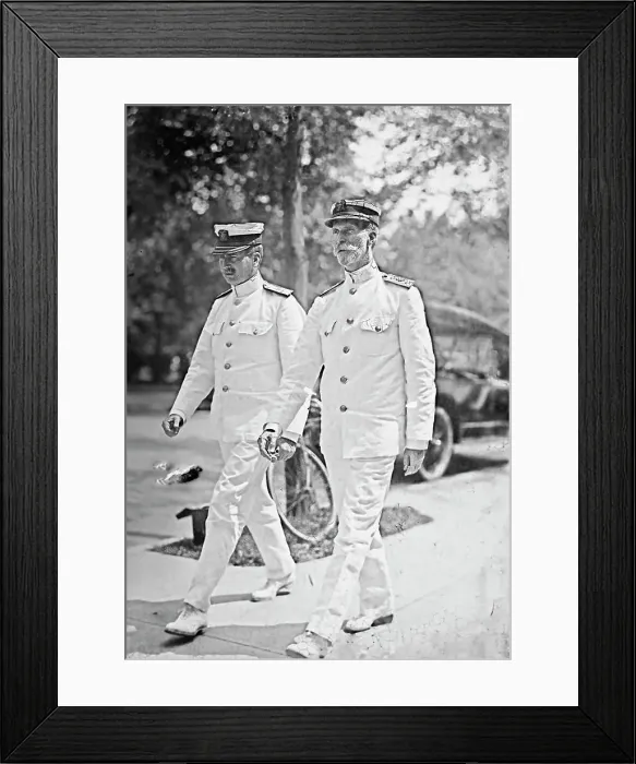 Framed Print : Two Admirals, 1917 or 1918. Creator: Unknown Framed Print : Two Admirals, 1917 or 1918. Creator: Unknown