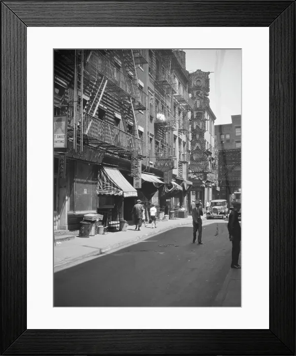 Framed Print : Chinatown, in San Francisco or New York City, between 1911 and 1942. Creator: Arnold Genthe Framed Print : Chinatown, in San Francisco or New York City, between 1911 and 1942. Creator: Arnold Genthe