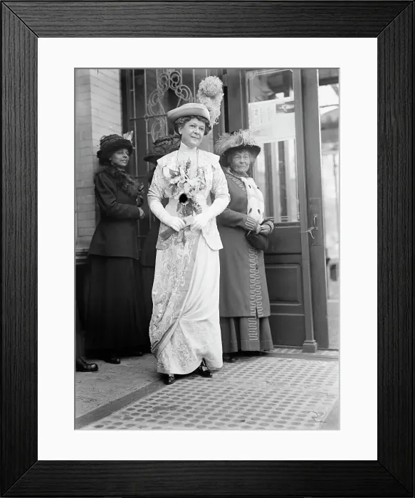 Framed Print : Unidentified Woman at Mrs. W. Wilson, 1st Breakfast, 1913. Creator: Unknown