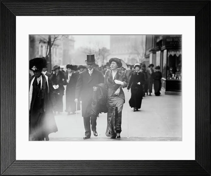 Framed Print : Vice President And Mrs. Marshall, 1913. Creator: Unknown Framed Print : Vice President And Mrs. Marshall, 1913. Creator: Unknown