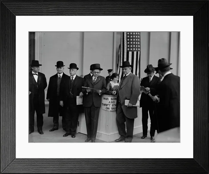 Framed Print : Thomas Riley Marshall, John Austin Moon, Champ Clark Buying War Savings And Thrift Stamps, 1918. Creator: Harris & Ewing. Thomas Riley Marshall, John Austin Moon, Champ Clark Buying War Savings And Thrift Stamps, 1918. Creator: Harris & Ewing Framed Print : Thomas Riley Marshall, John Austin Moon, Champ Clark Buying War Savings And Thrift Stamps, 1918. Creator: Harris & Ewing. Thomas Riley Marshall, John Austin Moon, Champ Clark Buying War Savings And Thrift Stamps, 1918. Creator: Harris & Ewing